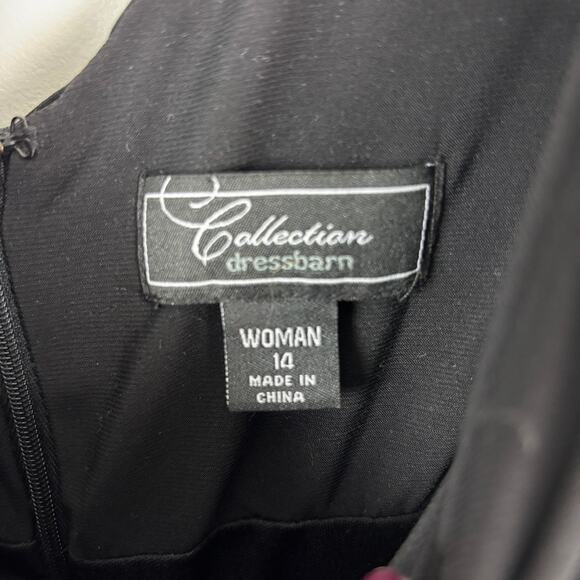 Whimsygoth Black Tulle Dress with White Floral Trim Women’s 14 Dark Romance - Picture 5 of 10